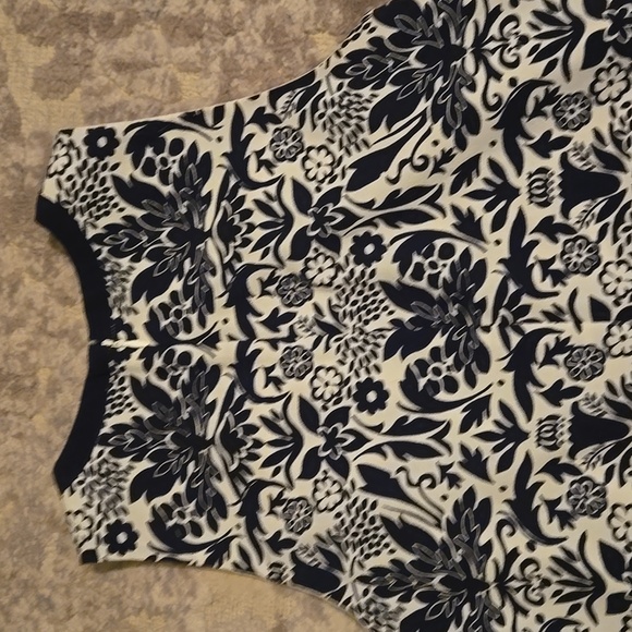 Loft Unique Black White Patterned Sleeveless Dress XSP - Picture 2 of 6